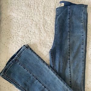 FREE PEOPLE Penny pull-on slim flared jeans